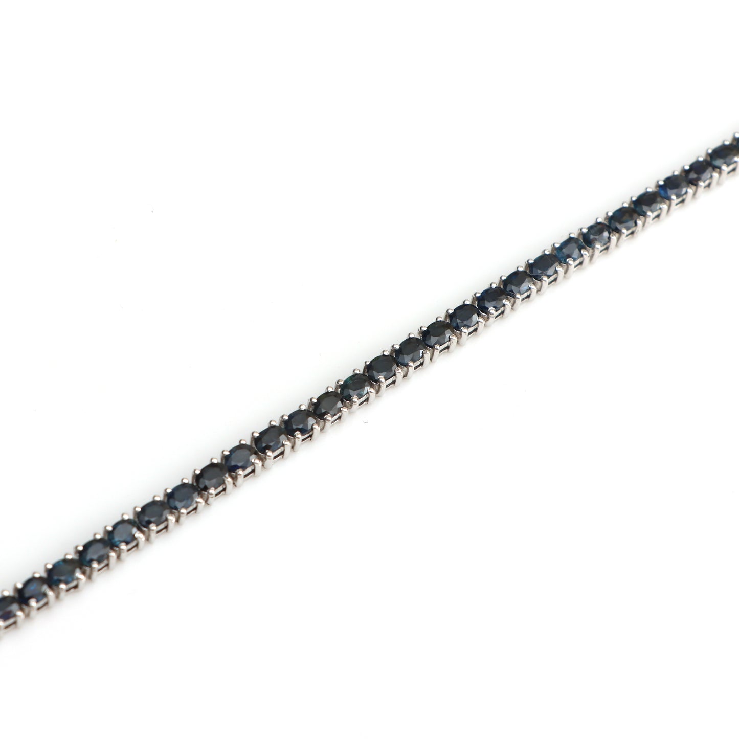 Natural Blue Sapphire 4x3mm Oval Cut Gemstone Tennis Bracelet 925 Sterling Silver September Birthstone Bracelet Gift for Her