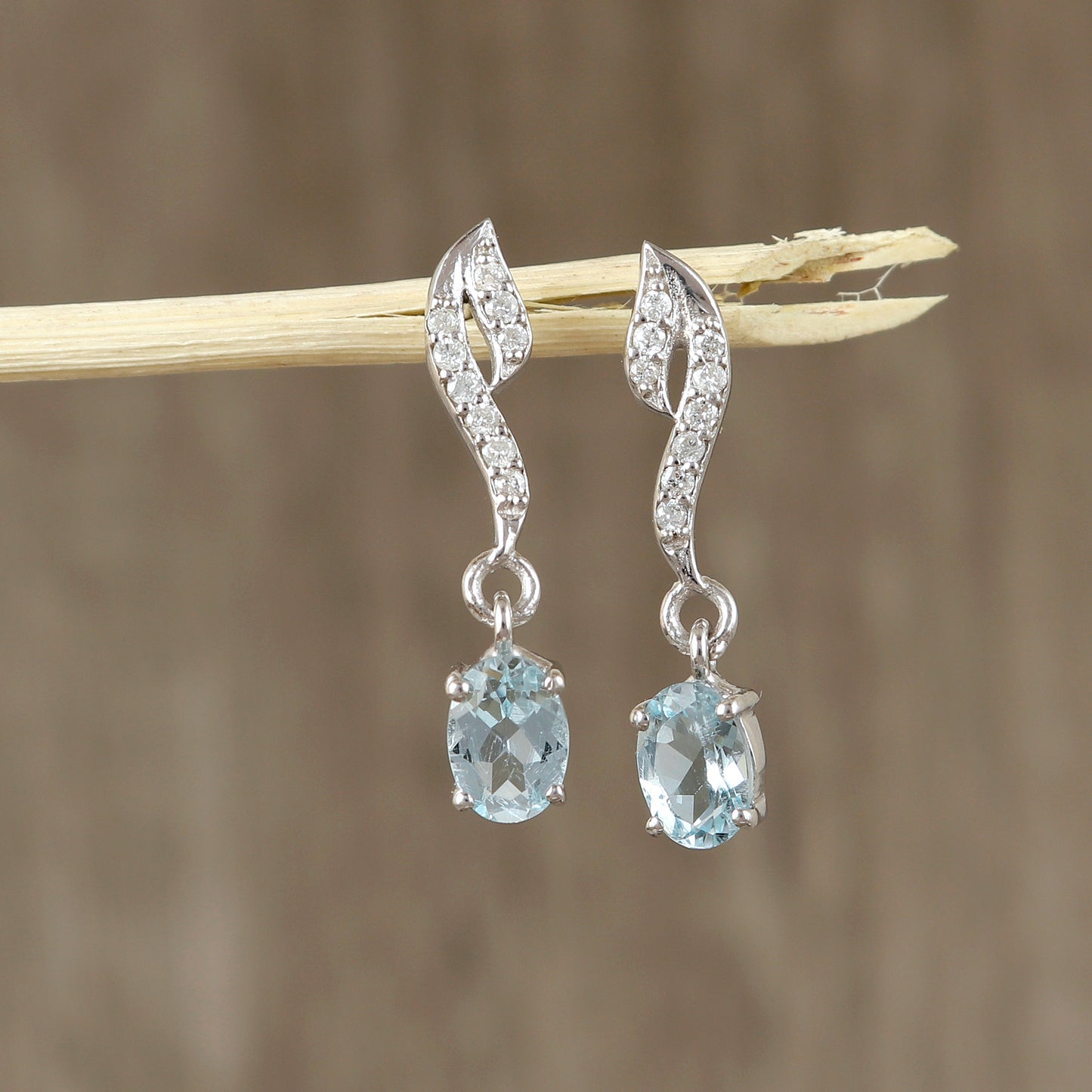 Aquamarine Earrings-925 Sterling Silver Stud Earrings-Precious Gemstone Earrings-Oval Cut Aquamarine Studs-Dainty Earrings Gift for Her