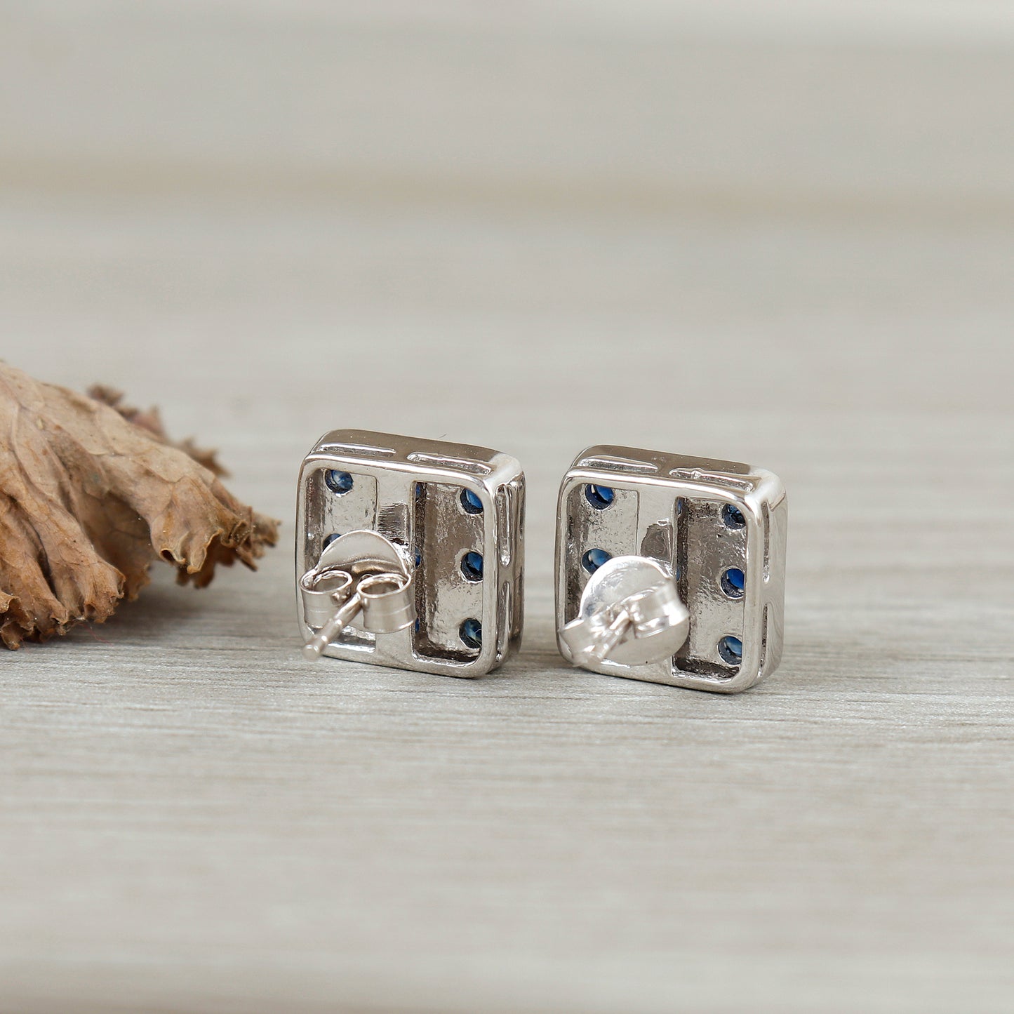 Natural Blue Sapphire Dainty Stud Earrings-Round Cut Gemstone Earrings-September Birthstone Studs-Wedding Gift-Tiny Earrings Gift for Her