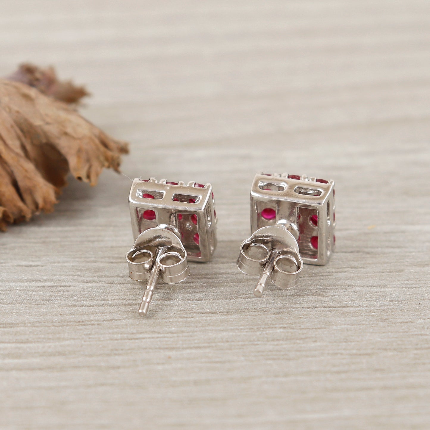 Natural Ruby Round Cut Gemstone Stud Earrings-925 Sterling Silver Studs-Dainty Ruby Stud Earrings-Precious Gemstone Earrings-Gift for Her