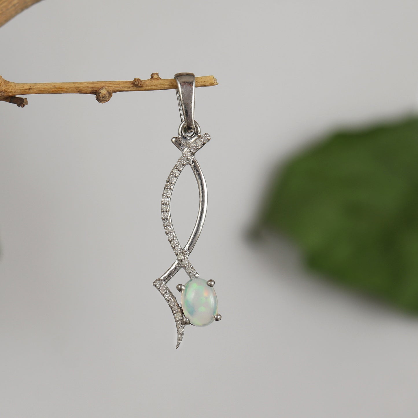 Ethiopian Opal Pendant-925 Sterling Silver Pendant-Multi Fire Opal Pendant-Tiny Opal Pendant-7x5mm Gemstone Pendant-Silver Chain Pendant