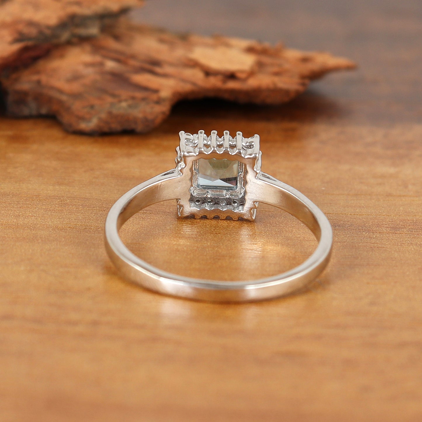 Swiss Blue Topaz Ring-925 Sterling Silver Ring-Topaz Cluster Ring-Square Gemstone Handmade Ring-Topaz Engagement Ring-Perfect Gift for Her