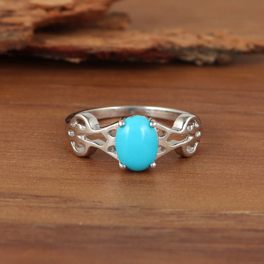Arizona Turquoise Ring-Sleeping Beauty Turquoise Ring-925 Sterling Silver Ring-Turquoise Jewelry-Perfect Gift-Women's Jewelry-Wedding Gift
