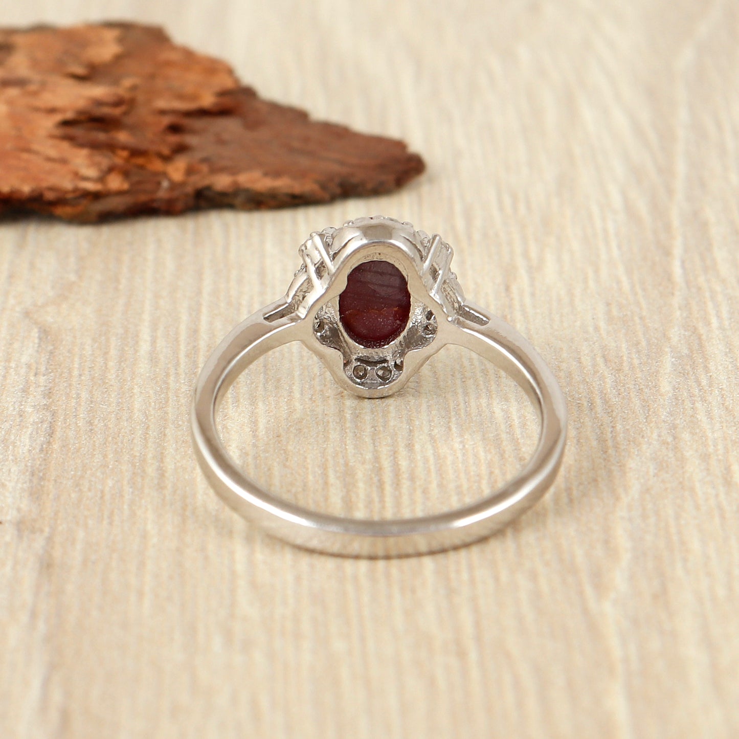 Natural Star Ruby Cluster Ring-925 Sterling Silver Ring-Oval Cabochon Gemstone Ring-Star Ruby Silver Ring-Statement Ring-Wedding Gift her
