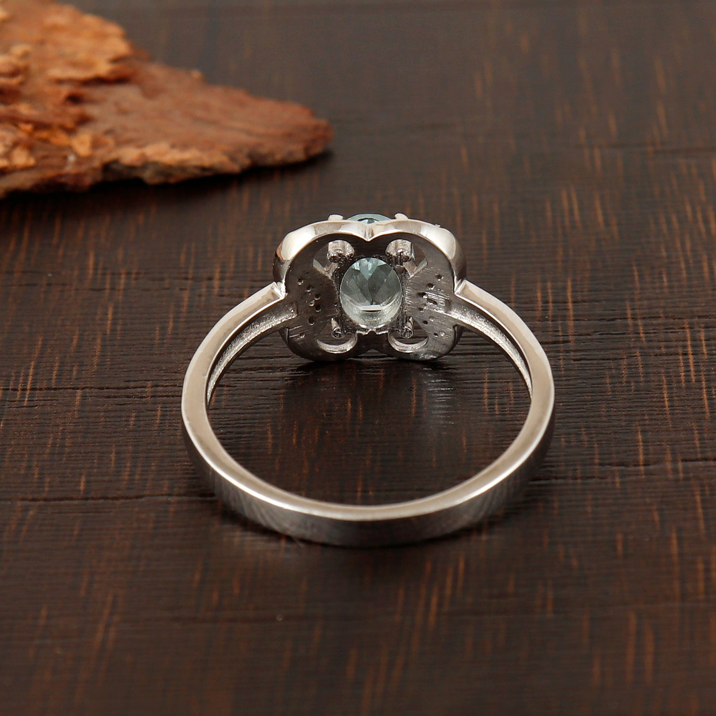 Natural Aquamarine Ring-925 Sterling Silver Oval Cut Gemstone Ring-March Birthstone Ring-Precious Gemstone Ring-Engagement Gift for Her