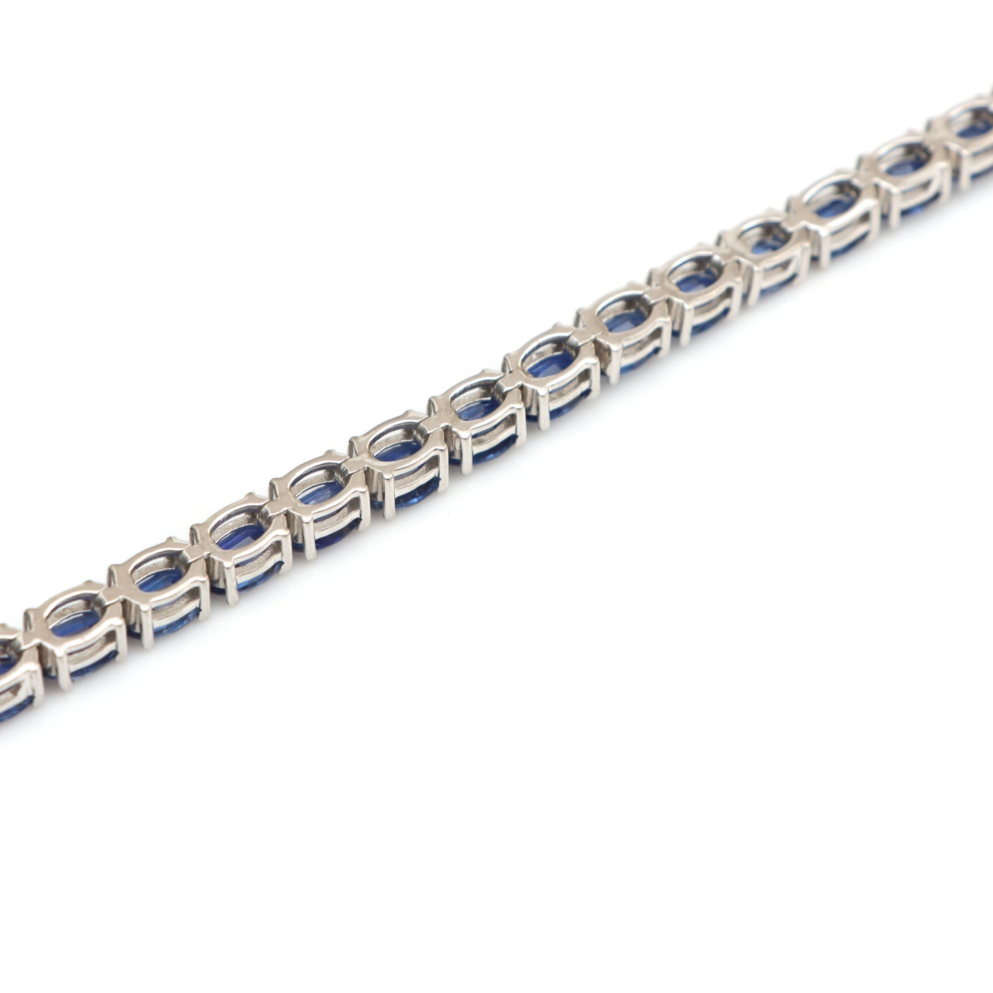 Natural Kyanite 925 Sterling Silver Oval Cur Gemstone Tennis Bracelet Wedding Gift for Her