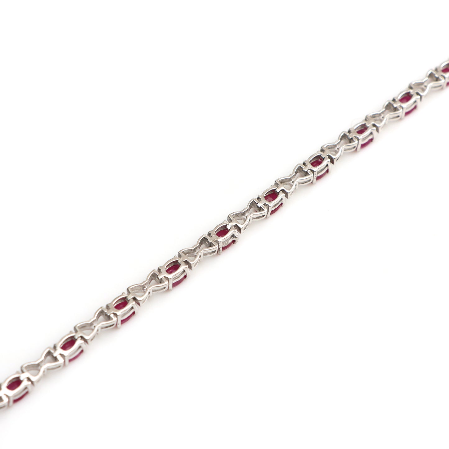 Natural Ruby Oval Cut Gemstone Tennis Bracelet July Birthstone Bracelet Gift for Her