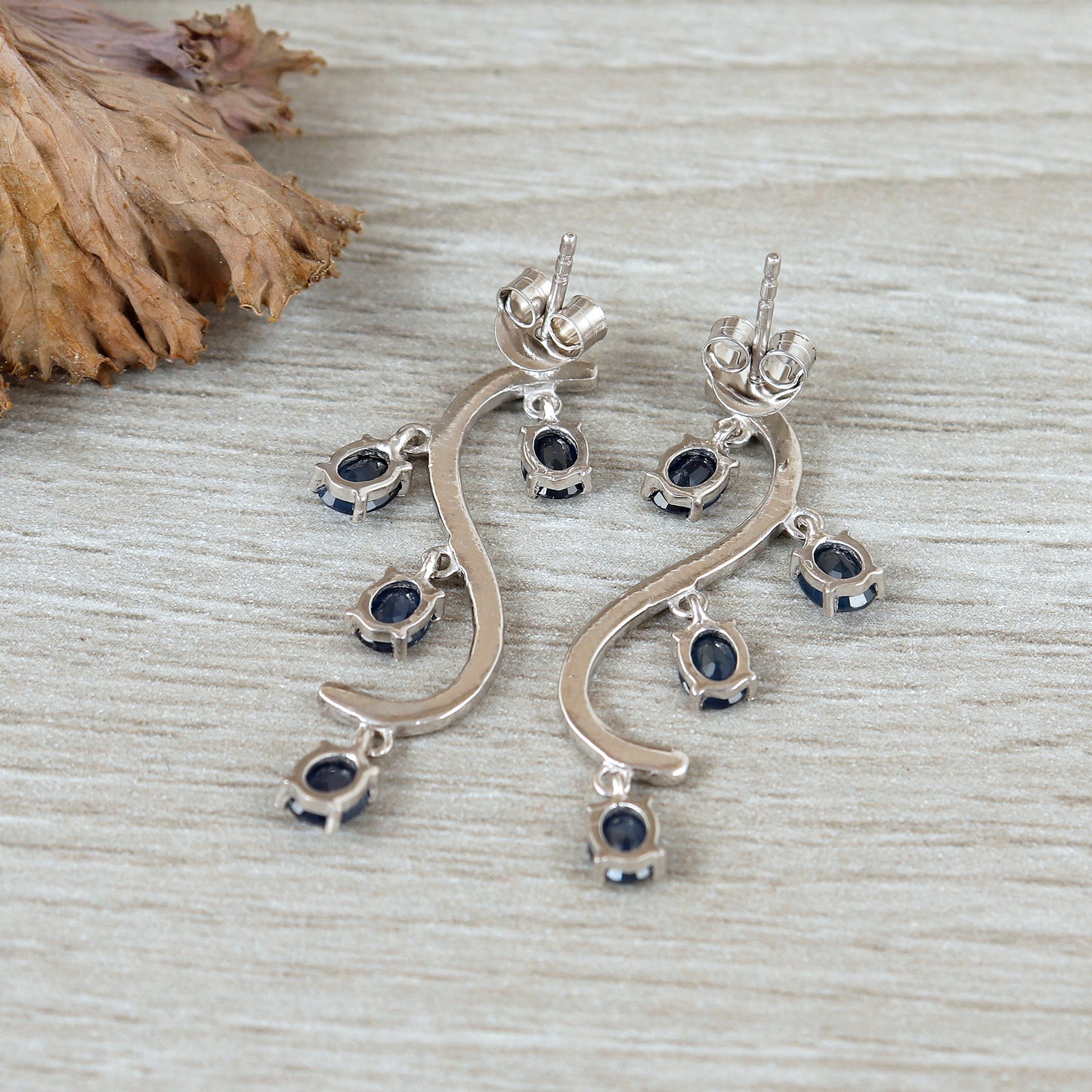 Blue Sapphire Oval Cut Gemstone Earrings-925 Sterling Silver Studs-September Birthstone-Sapphire Jewelry-Sapphire Studs-Wedding Gift for Her
