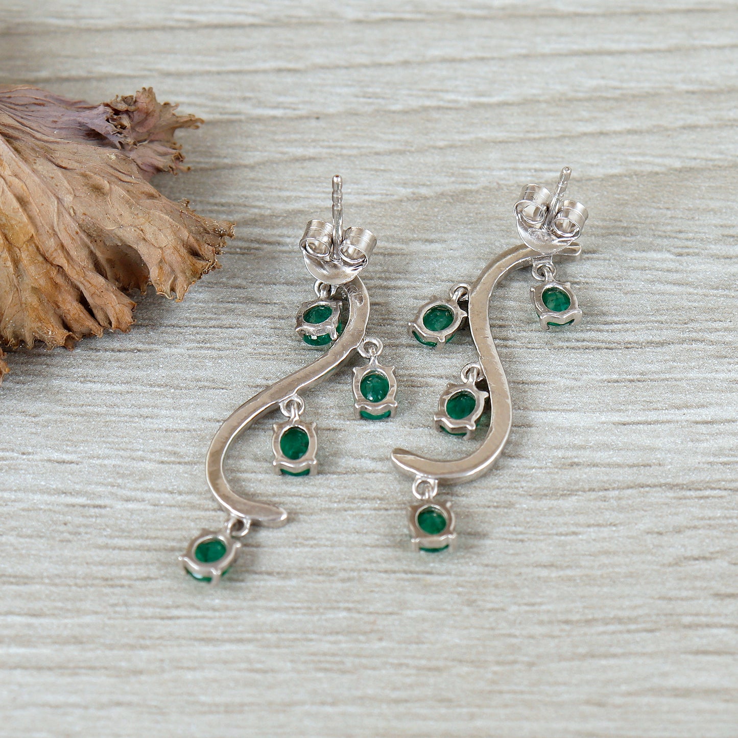 Emerald Earrings-925 Sterling Silver Earrings-5x4mm Oval Gemstone Earrings-Tiny Stud Earrings-May Birthstone-Dainty Emerald Studs for her