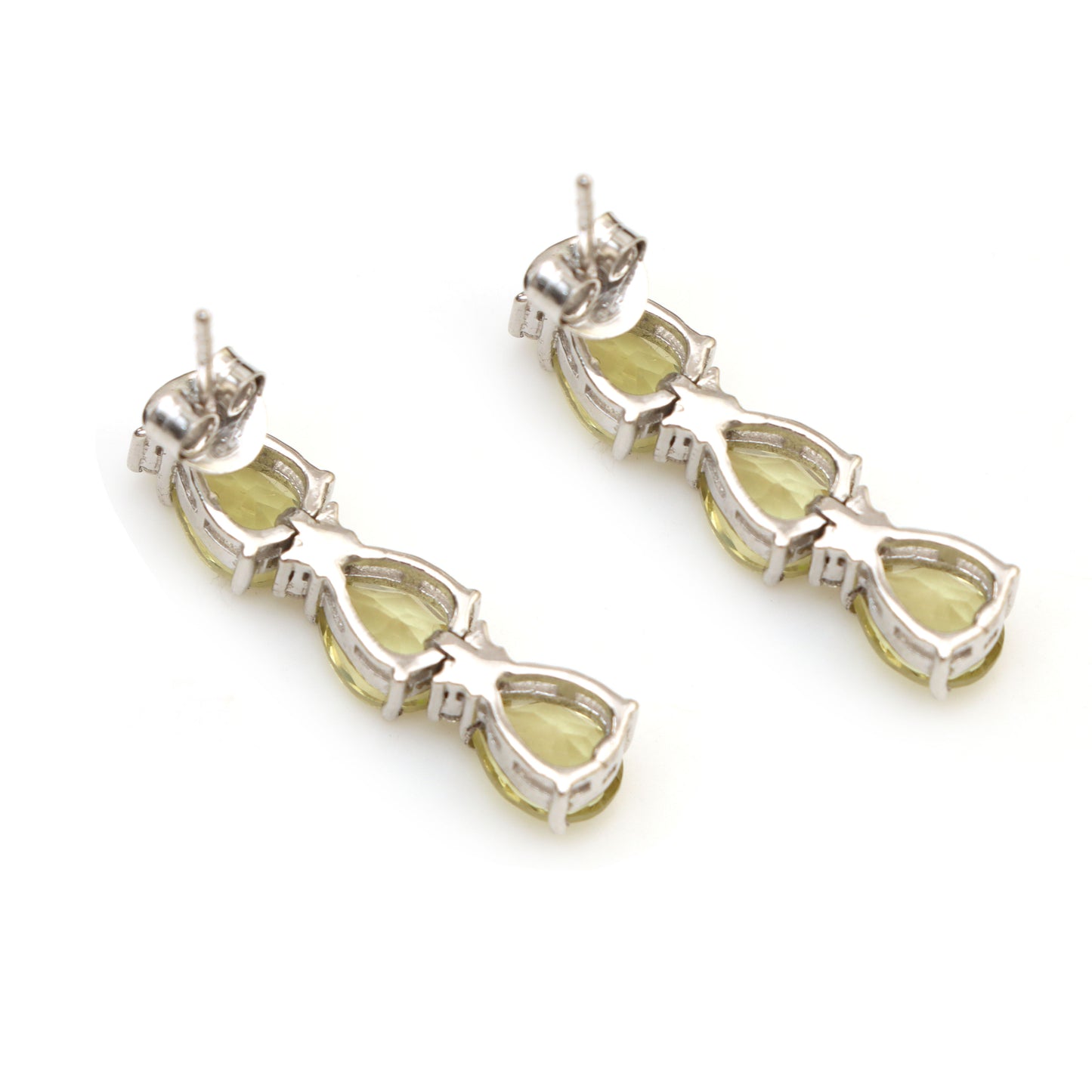 Lemon Topaz Stud Earrings-925 Sterling Silver Studs-Pear Cut Gemstone Earrings-November Birthstone Earrings-Handmade Stud Earrings for Gift