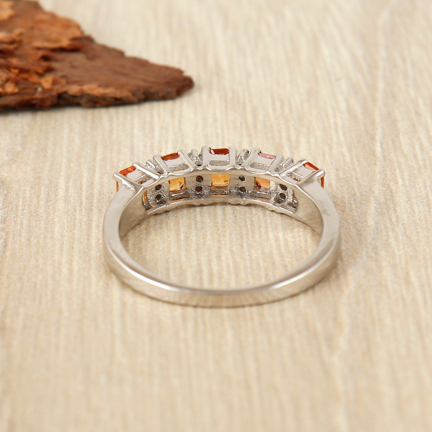 Natural Yellow Sapphire Ring-925 Sterling Silver Ring-Octagon Sapphire Ring-September Birthstone-Precious Gemstone Ring-Dainty Ring for Gift