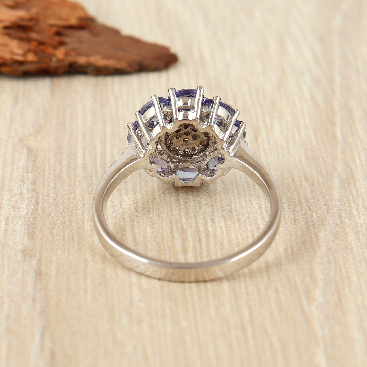 Natural Tanzanite Wedding Ring-925 Sterling Silver Ring-December Birthstone Ring-Engagement Gift-Tanzanite Jewelry-Anniversary Gift for Her (Copy)